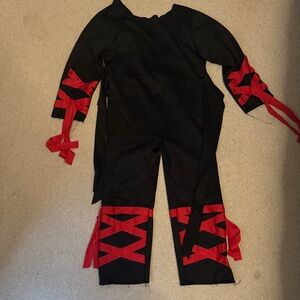 Kids Black and Red Ninja Costume